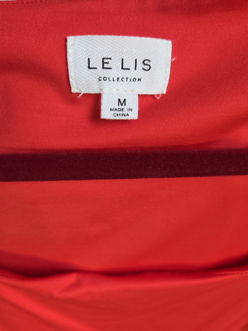 Le Lis Red Stretch Bodysuit - Picture 2 of 5